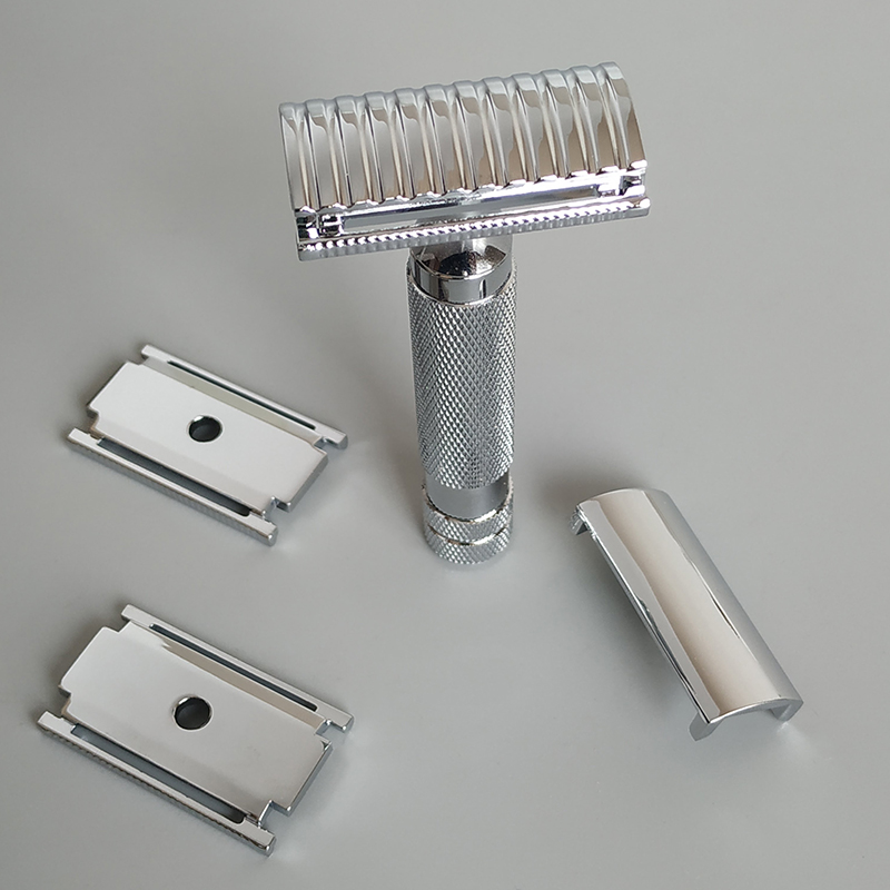 Safety Razor Handle - Dscosmetic AX-SE Sicherheitsrasierer mit Doppelklinge aus
