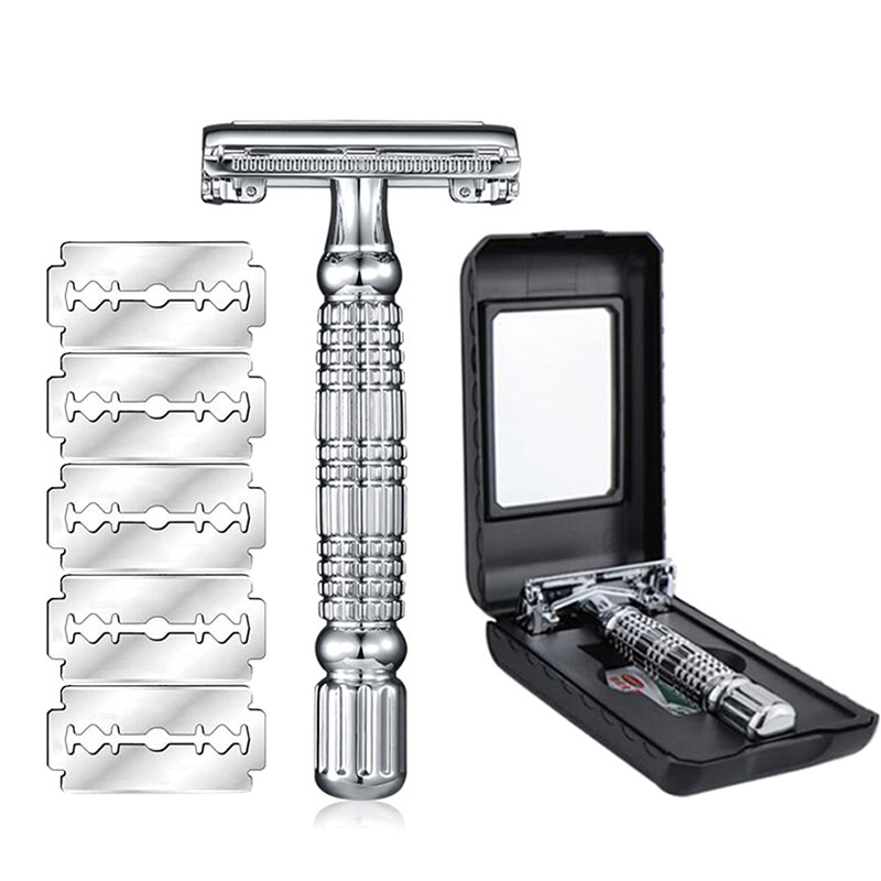 Safety Razor Handle - Butterfly Double Edge Sicherheitsrasierer Rasierer Bart