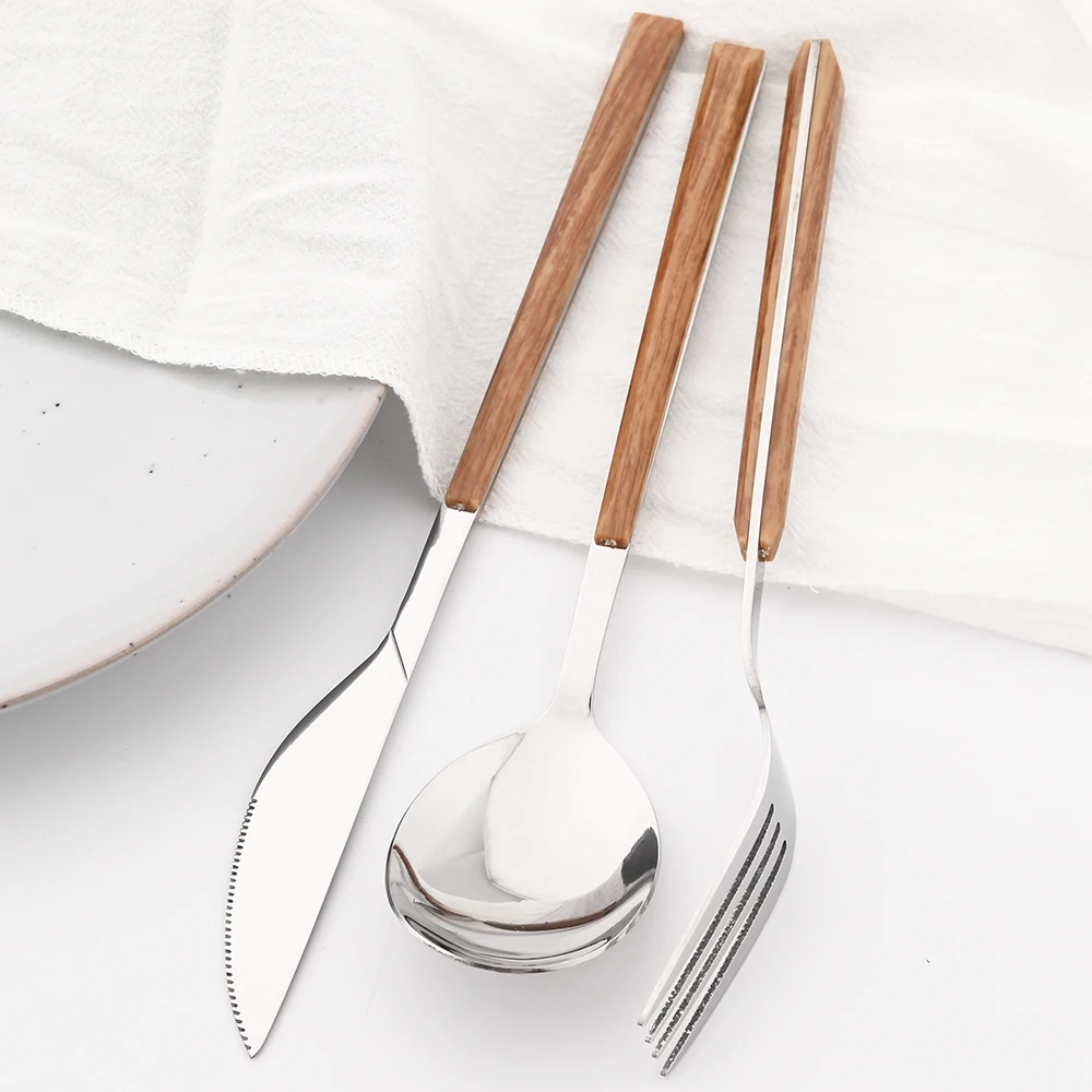 16/24/30Pcs Edelstahl Nachahmu – Bamboo Cutlery Bewertung und Preis
