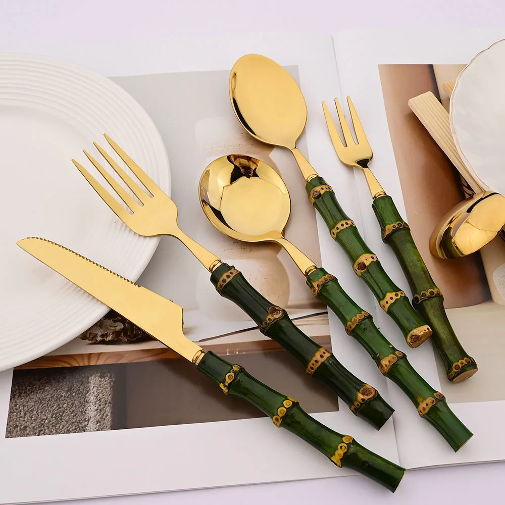 6/16/20/24/30-teiliges Grünes  – Bamboo Cutlery Bewertung und Preis