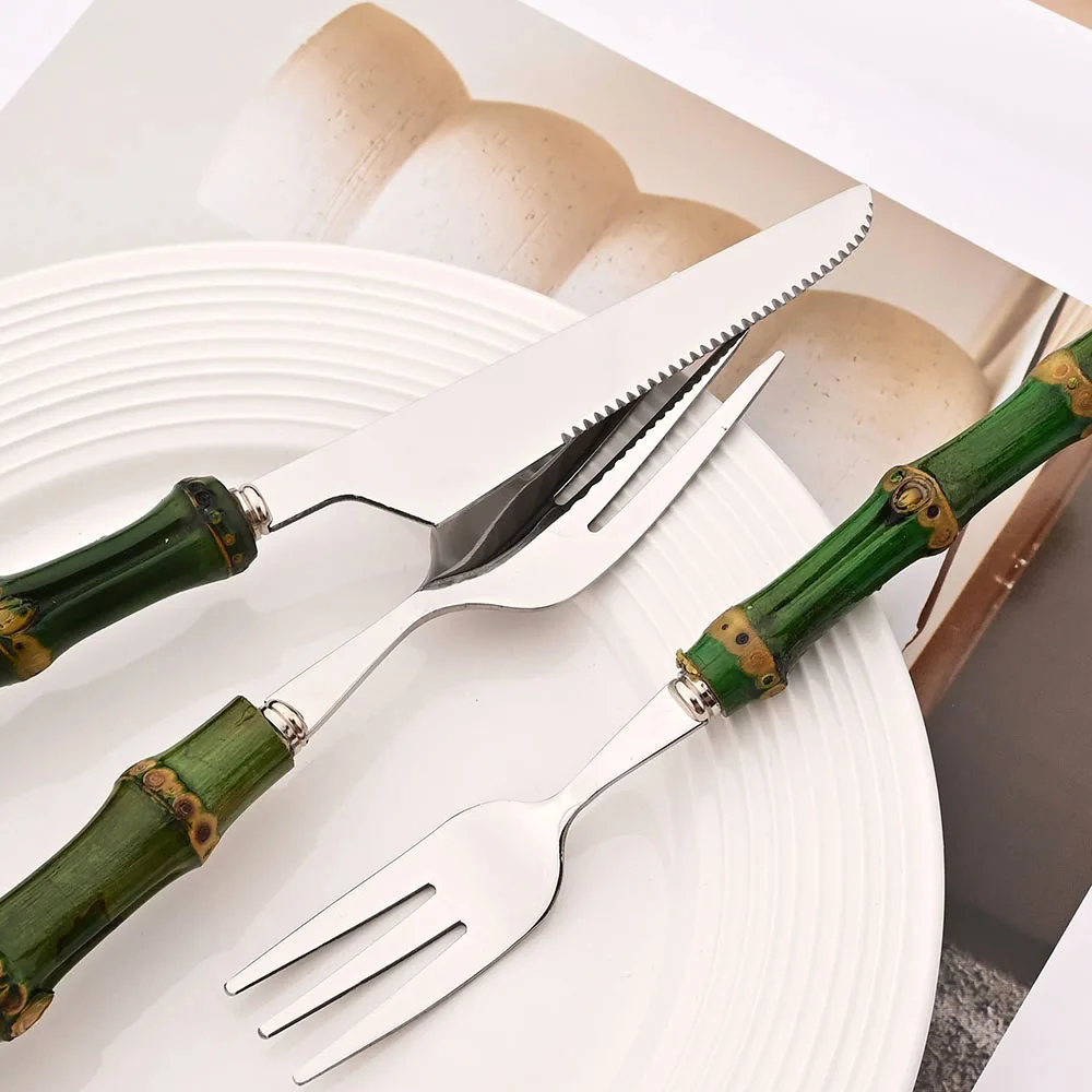 6/16/20/24/30-teiliges Grünes  – Bamboo Cutlery Bewertung und Preis