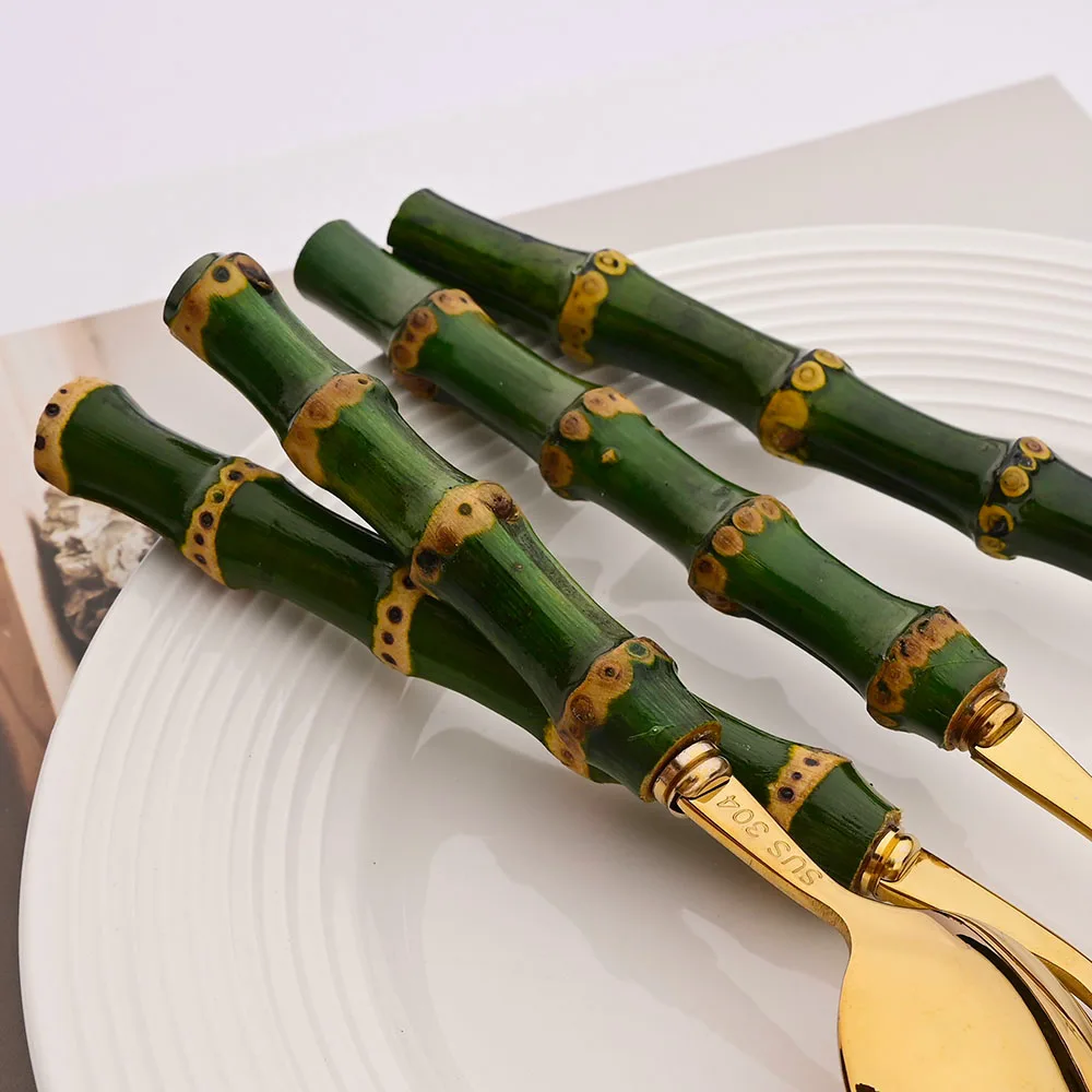 6/16/20/24/30-teiliges Grünes  – Bamboo Cutlery Bewertung und Preis